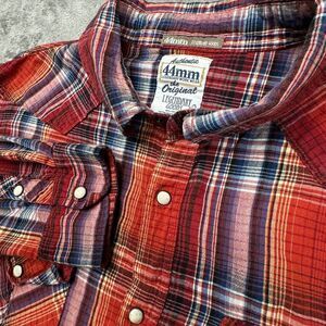 44 MM Plaid‎ Shirt Men's Size X-Large Pearl Snap Long Sleeve